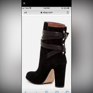 Luise Et Cie women’s black suede booties,size 5 1/2